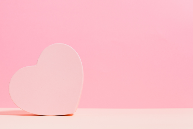 ピンク色のハート