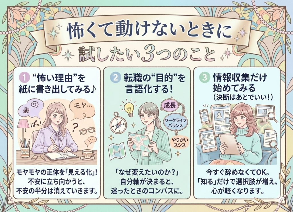 怖くて動けない時にやりたい事柄3点