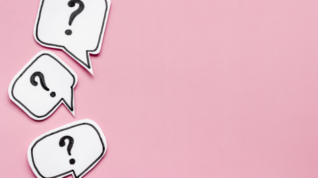 ？と書かれた吹き出し